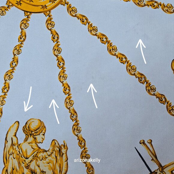 Ann Taylor Silk Scarf Zodiac Horoscope Astrology - Picture 3 of 13